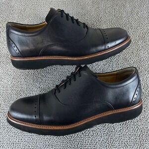 Samuel Hubbard Black Leather Market Cap Toe Oxfords Men's Size 10